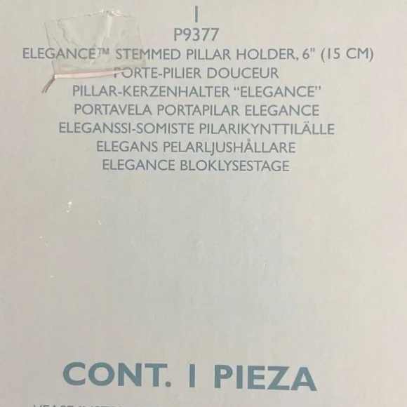 PARTYLITE ELEGANCE STEMMED PILLAR HOLDERS 6” & 9” SET NEW In Box Retired - Picture 7 of 8